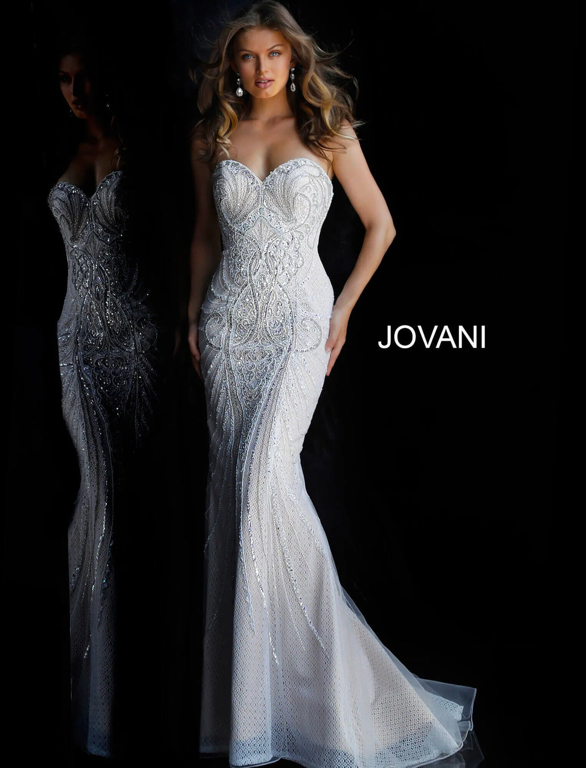 Jovani - 45566 Off Shoulder Sheath Dress
