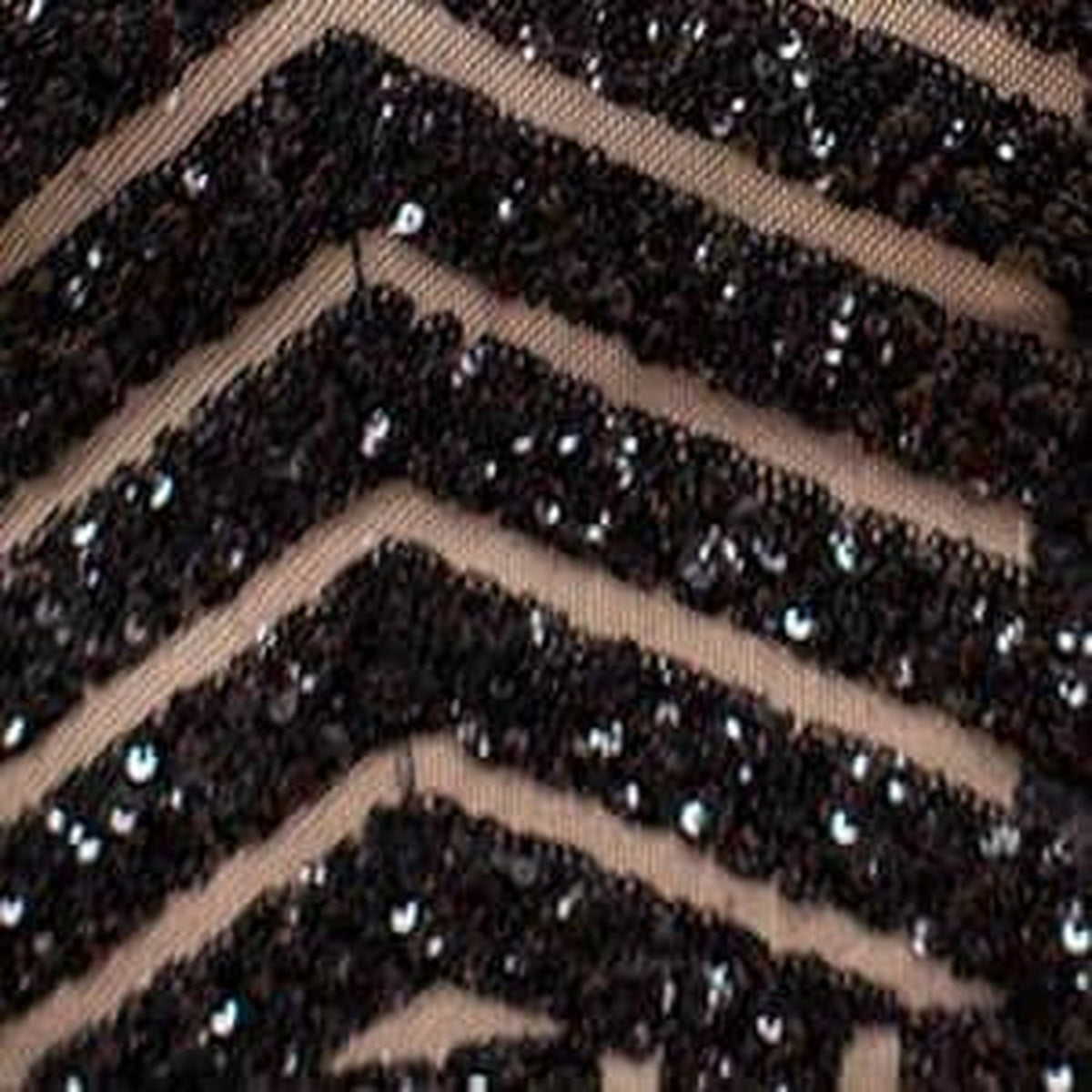 Jovani - 06016 One Shoulder Chevron Sequin After Prom Dress