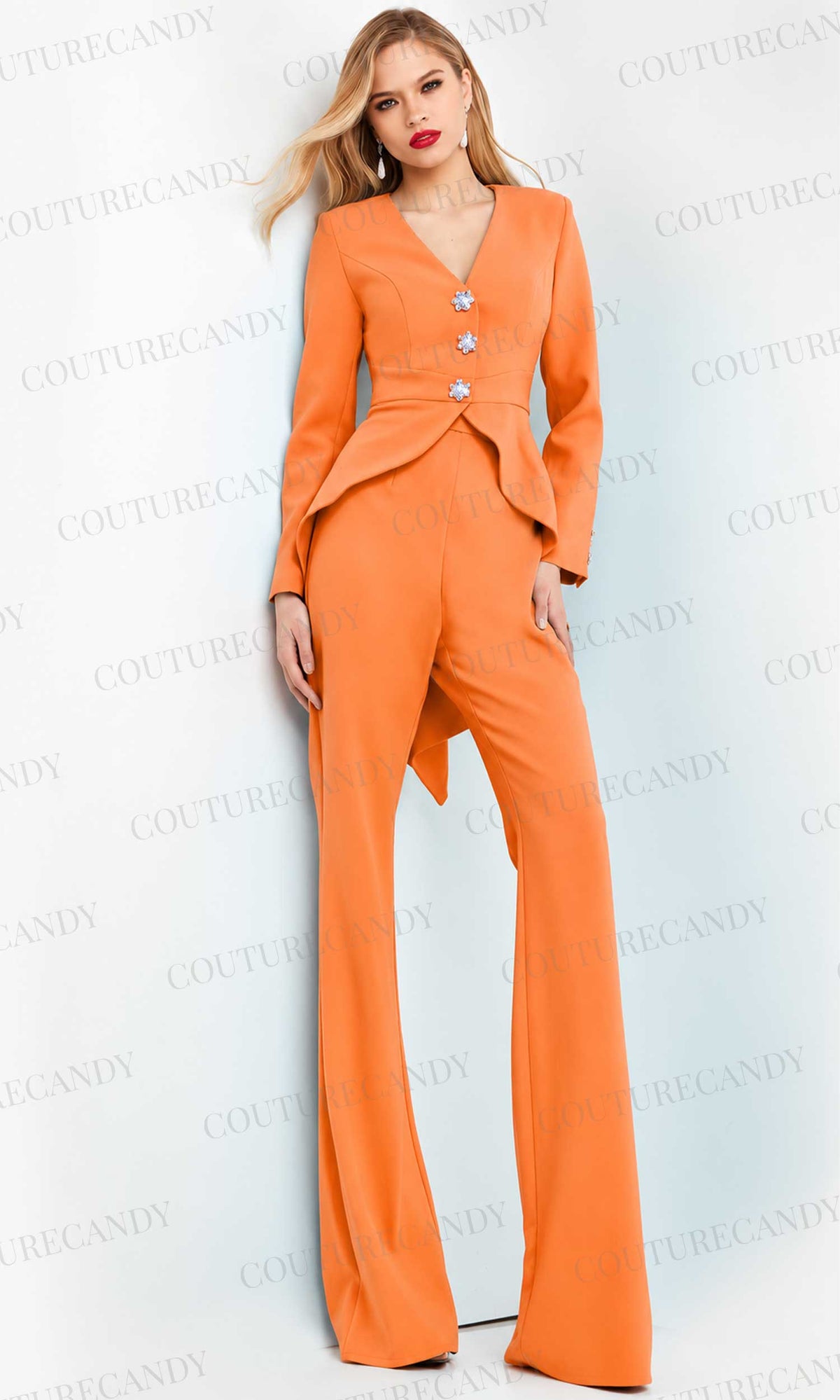 Jovani - 06479 Two Piece Racerback Pantsuit