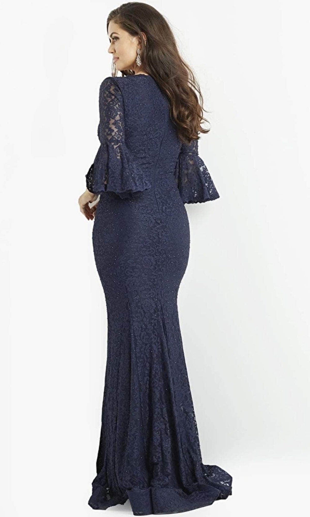Jovani 06836 - Laced Scoop Evening Dress