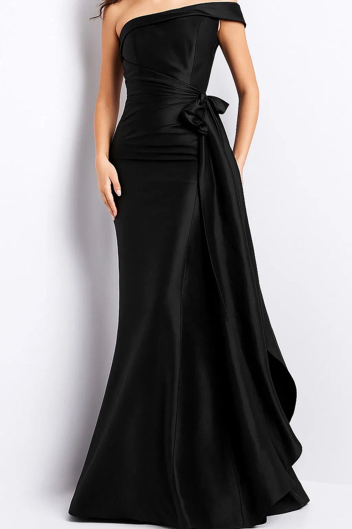 Jovani 25831 - Straight Ruched Waist Evening Gown