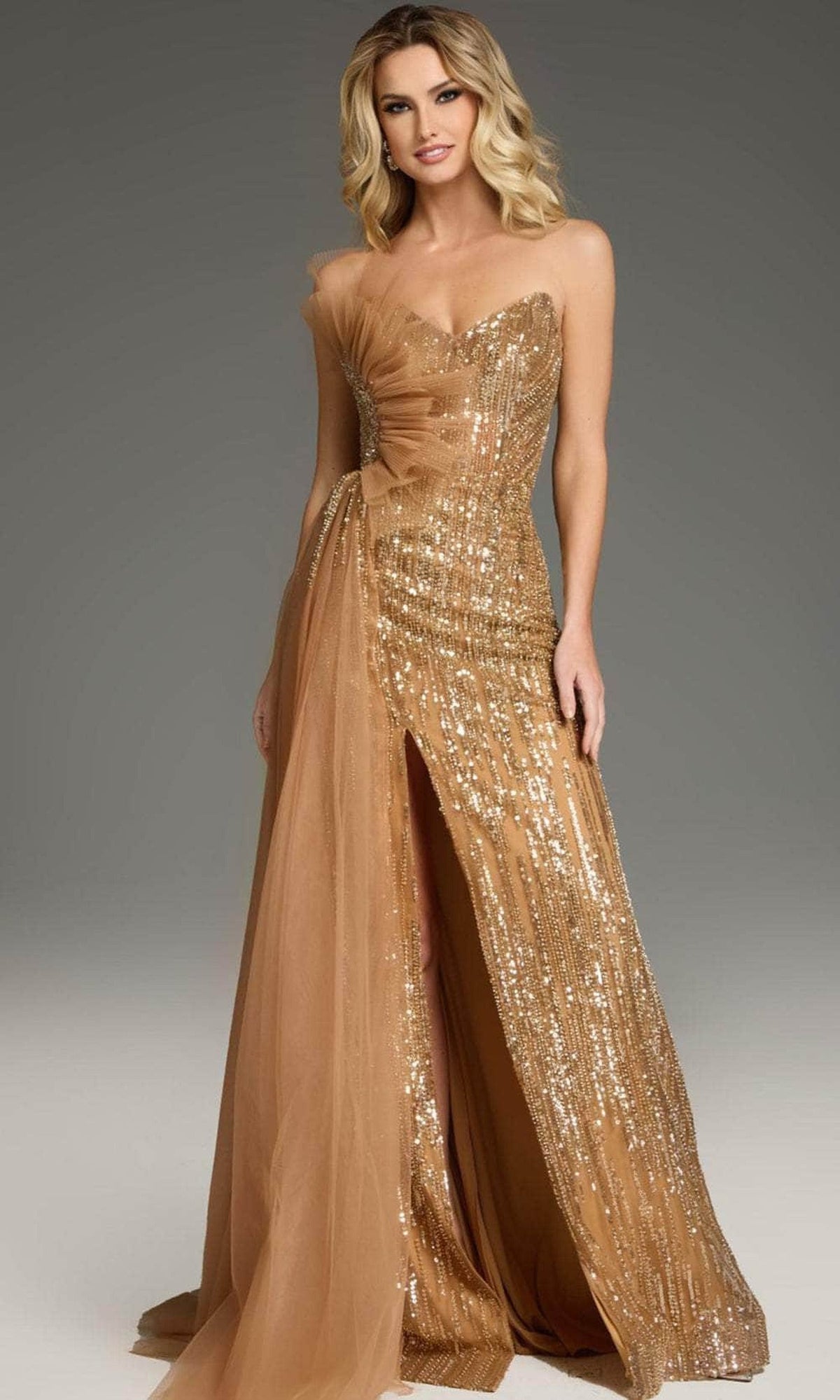 Jovani 39387 - Strapless A-Line Prom Gown