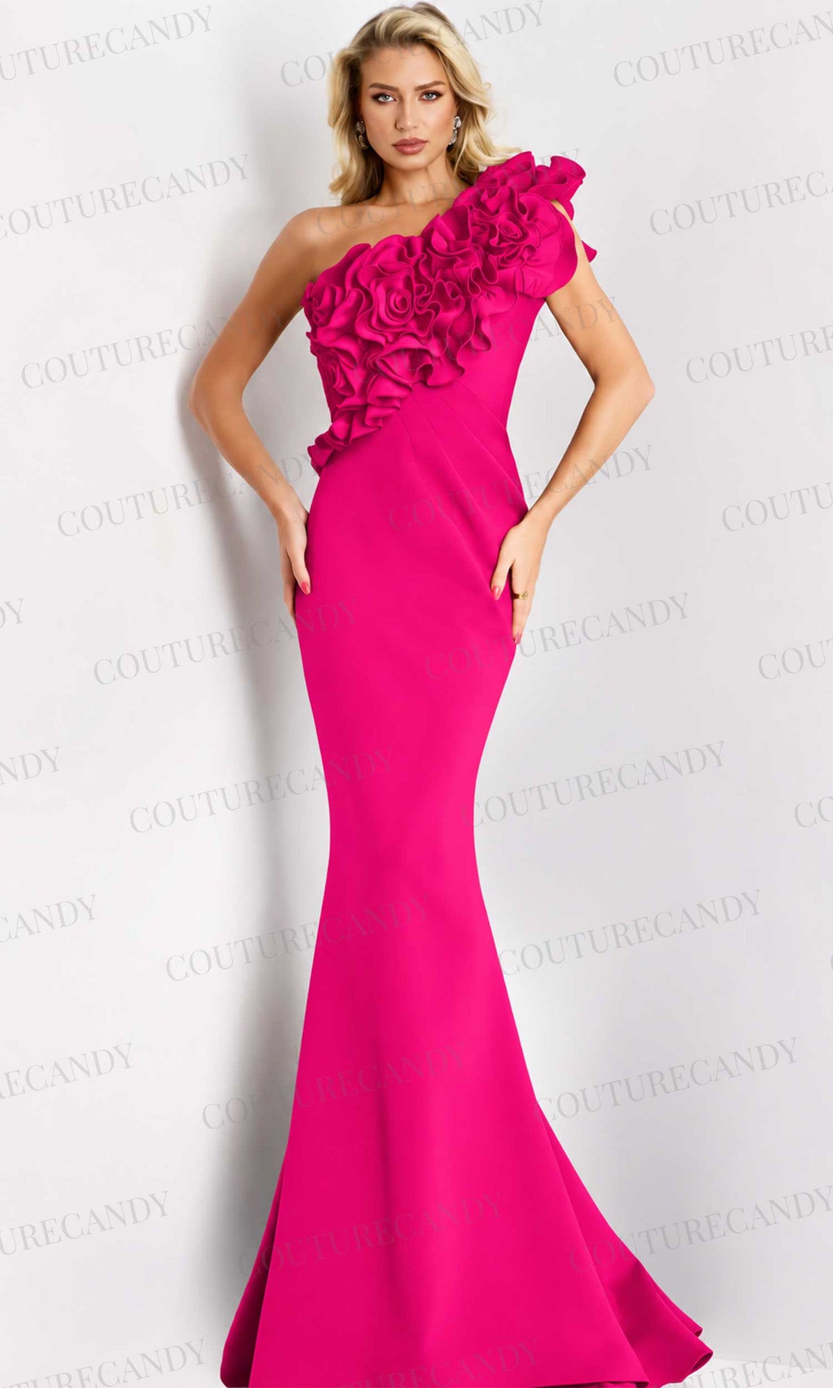 Jovani 39751 - Floral Applique Evening Gown
