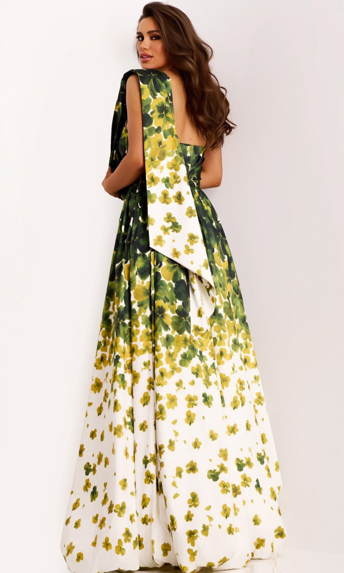 Jovani 46723 - Strapless Sweetheart Floral Gown