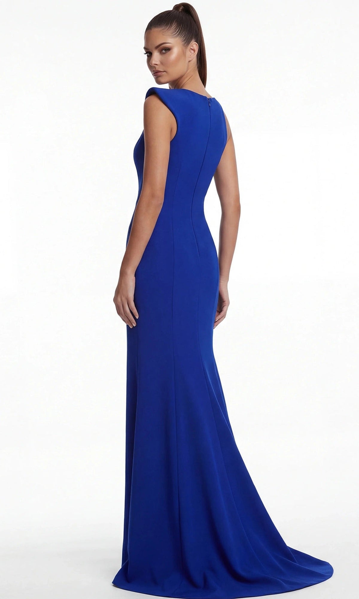 Jovani 49416 - Asymmetric Cutout Mermaid Scuba Gown
