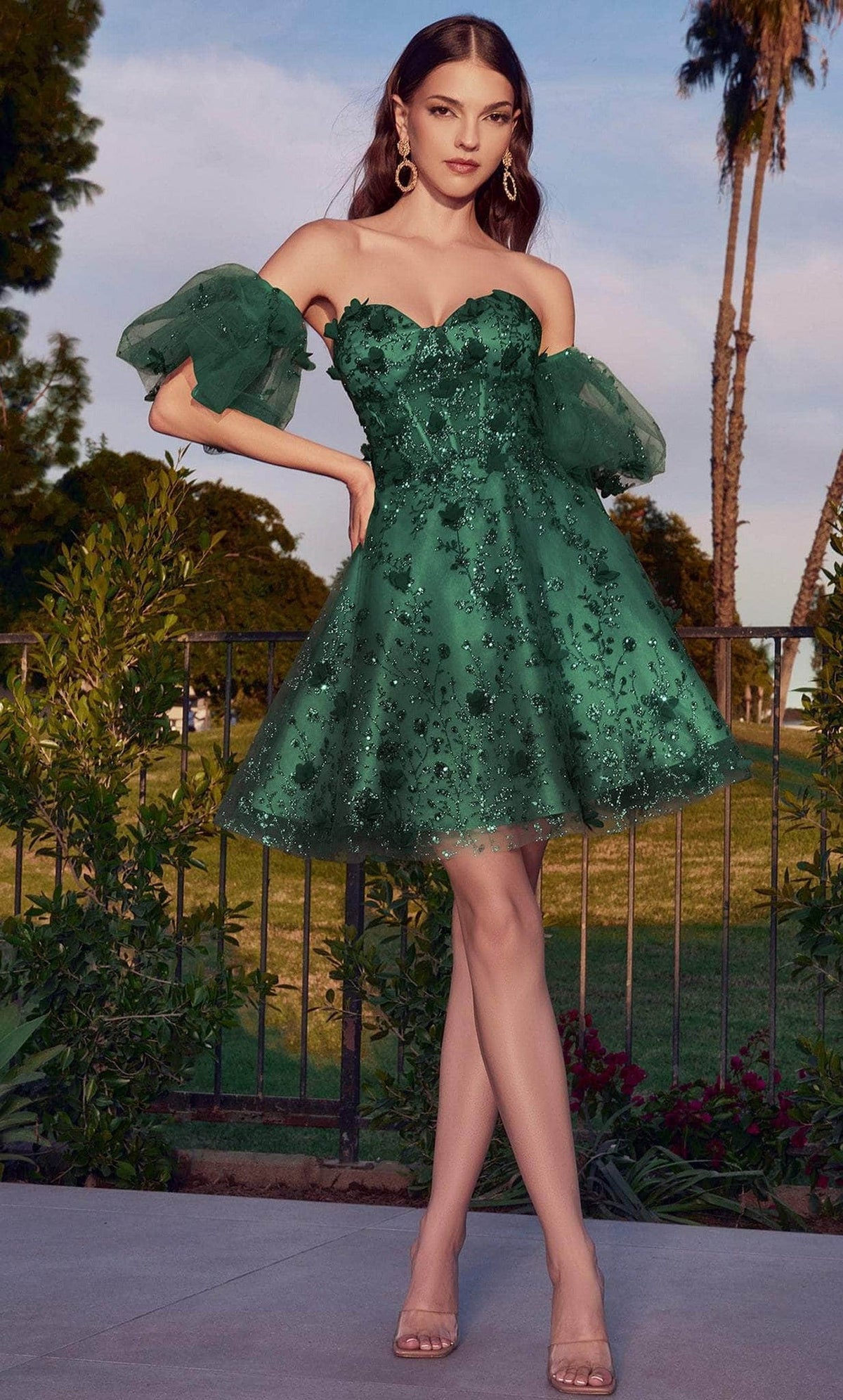 Embellished Corset Cocktail Dress