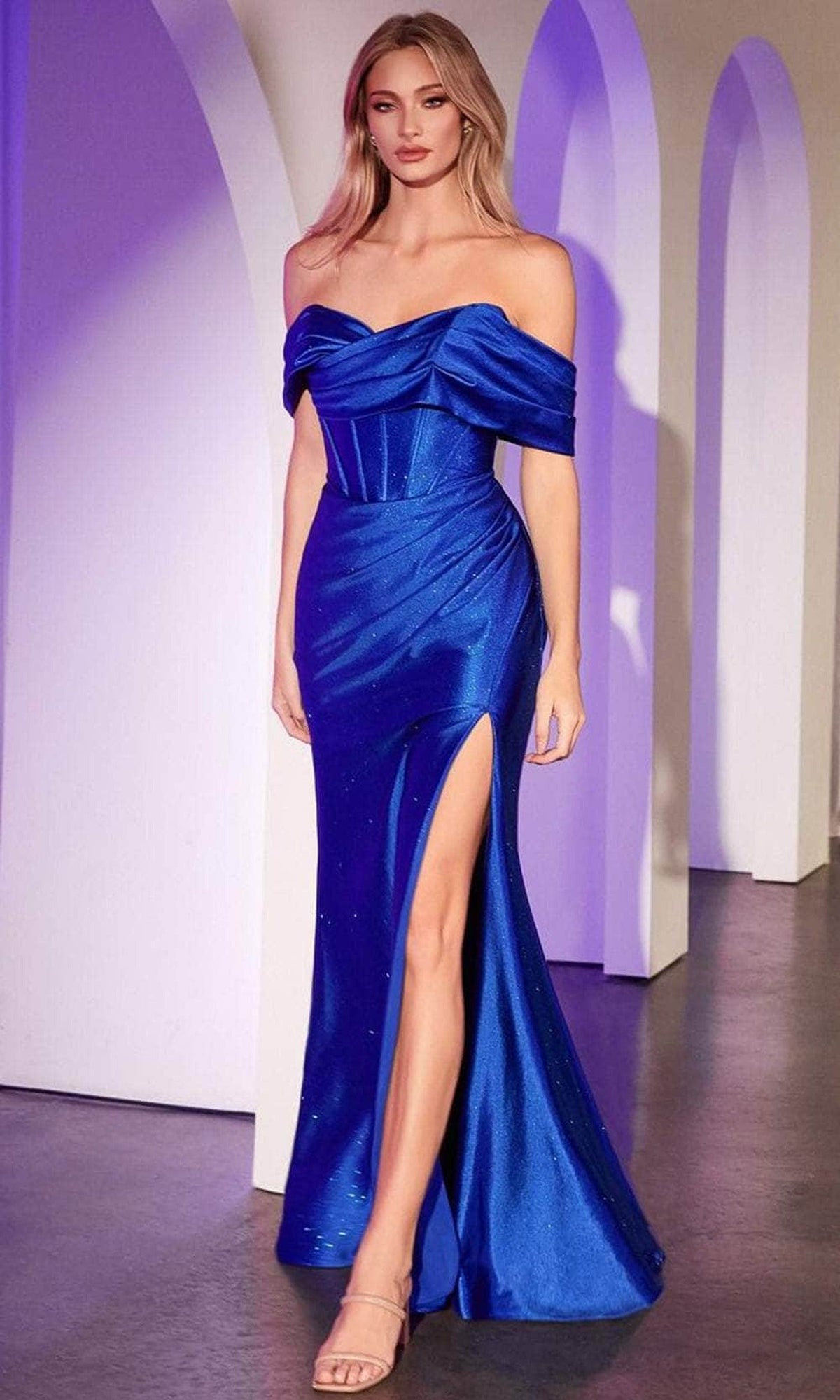 Foldover Mermaid Evening Gown