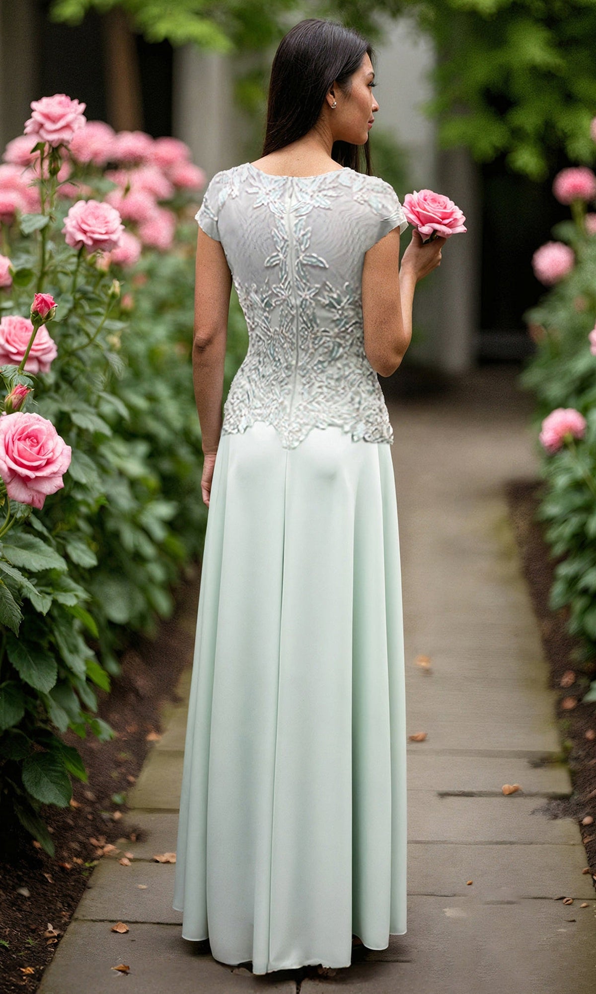 Terani Couture 261M6437 - Beaded Lace Jewel Neckline Evening Gown