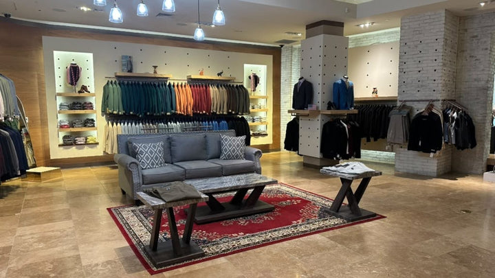 Wide view of Ateliah Boutique interior at Fair Oaks Mall in Fairfax, Virginia