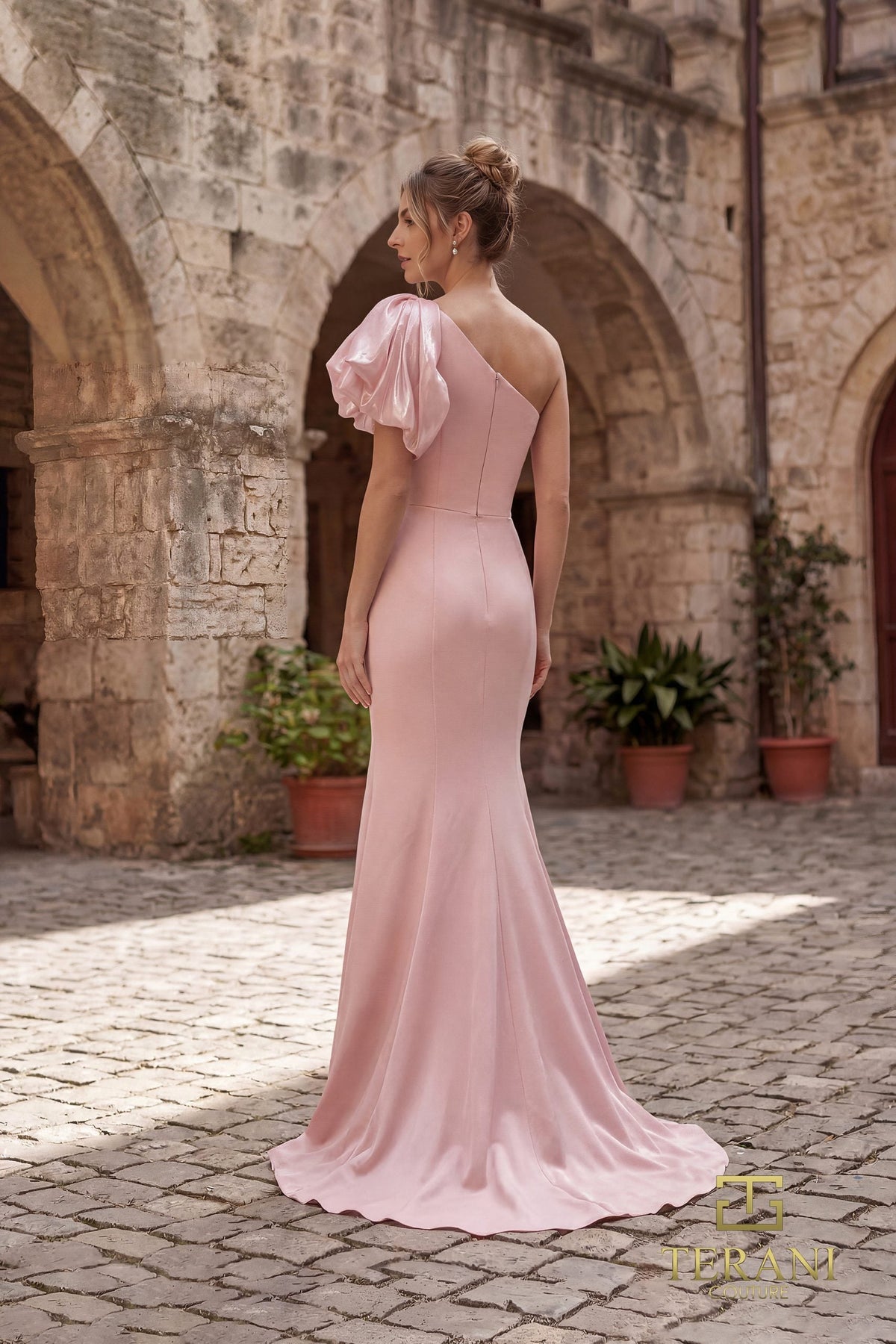 Terani Couture 252E5514 - Mermaid Skirt Stretch Satin Gown