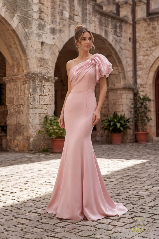 Terani Couture 252E5514 - Mermaid Skirt Stretch Satin Gown