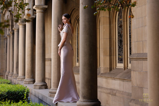 Terani Couture 261M6408 - One Shoulder Satin Peplum Gown