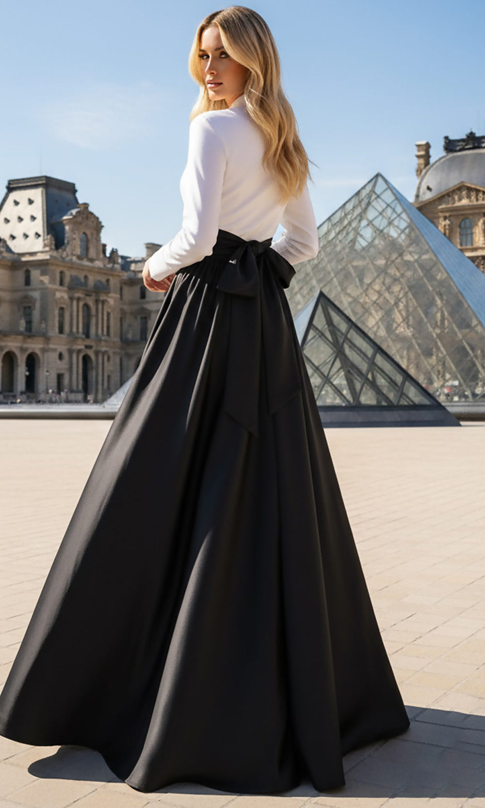 Terani Couture 261E6204 - Long Sleeve Matte Taffeta Evening Dress