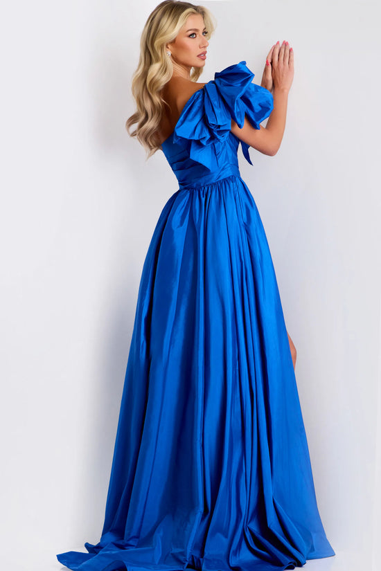 Jovani 38466 - Ruched Asymmetric Prom Gown