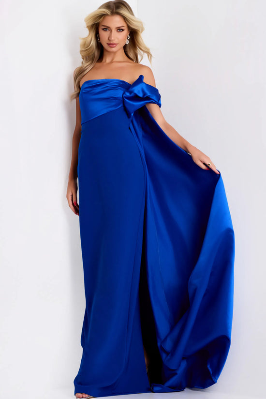 Jovani 38864 - One-Shoulder Column Prom Gown