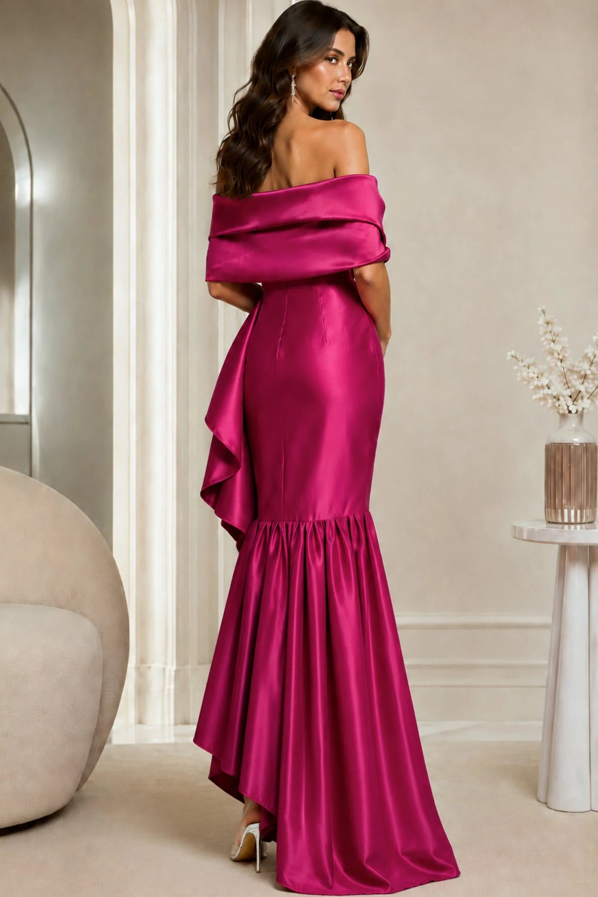 Jovani 39265 - Strapless Satin High Low Gown