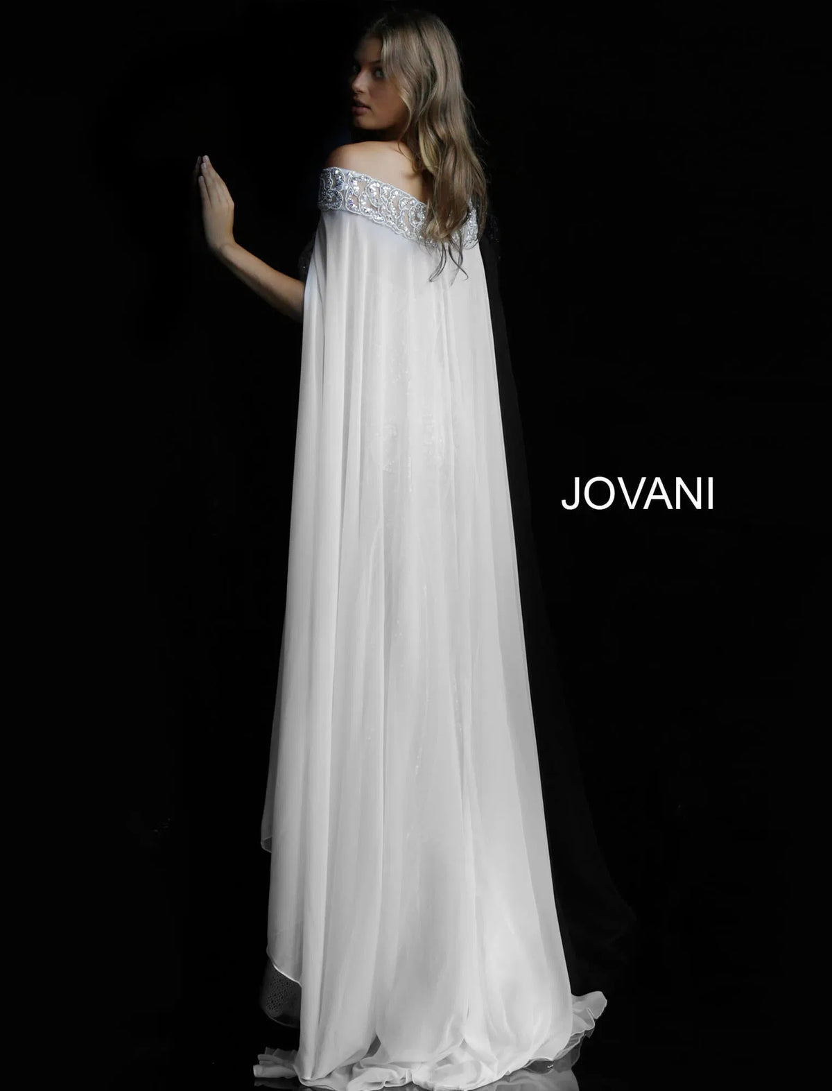 Jovani - 45566 Off Shoulder Sheath Dress