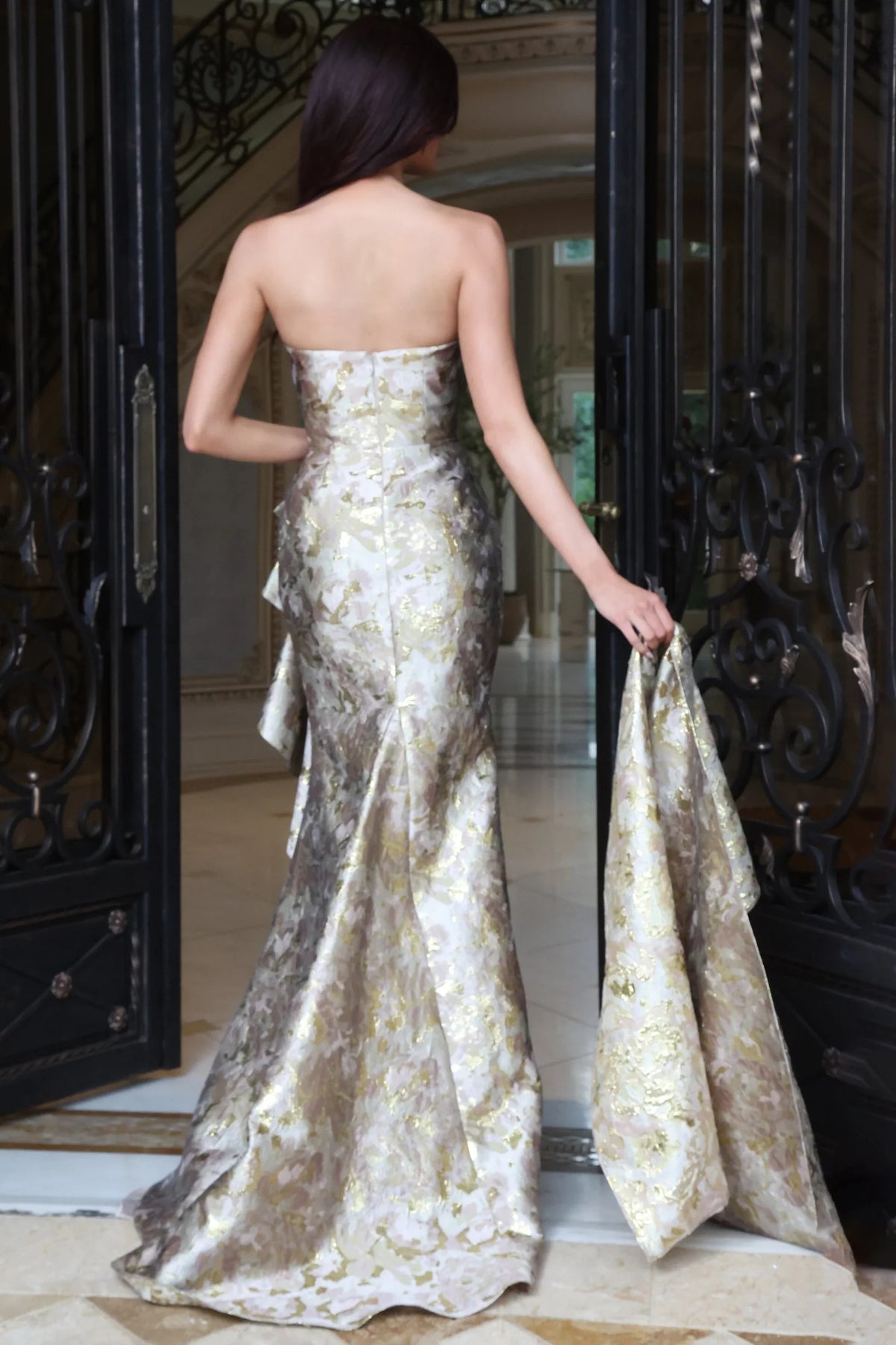 Jovani 46517 - Strapless Ruffle Side Evening Gown