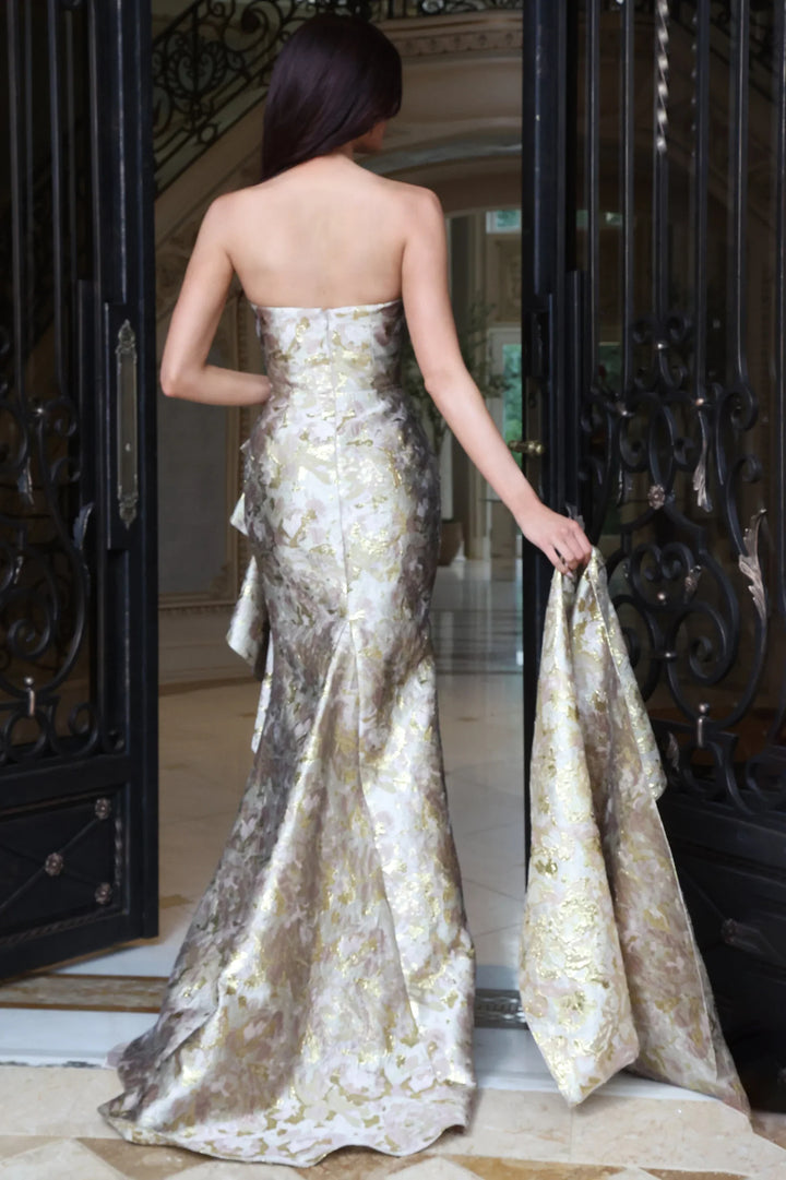 Jovani 46517 - Strapless Ruffle Side Evening Gown