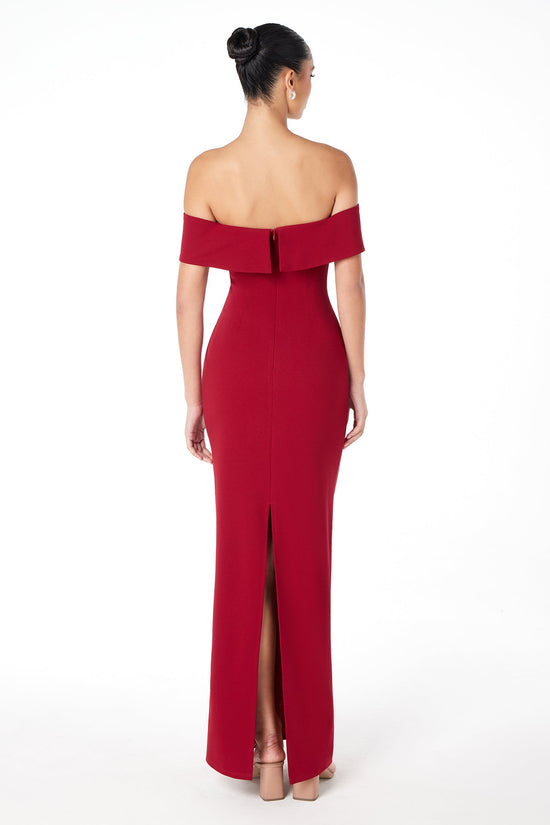 Ladivine T2011 - Off Shoulder Fitted Gown