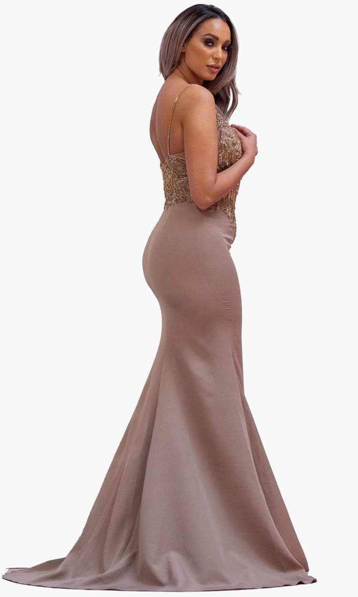 Chic & Holland BM1854 - Beaded Sleeveless Evening Dress