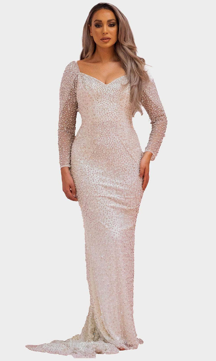 Chic and Holland BR1980 - Crystal Beaded Bridal Gown - Ivory - Main