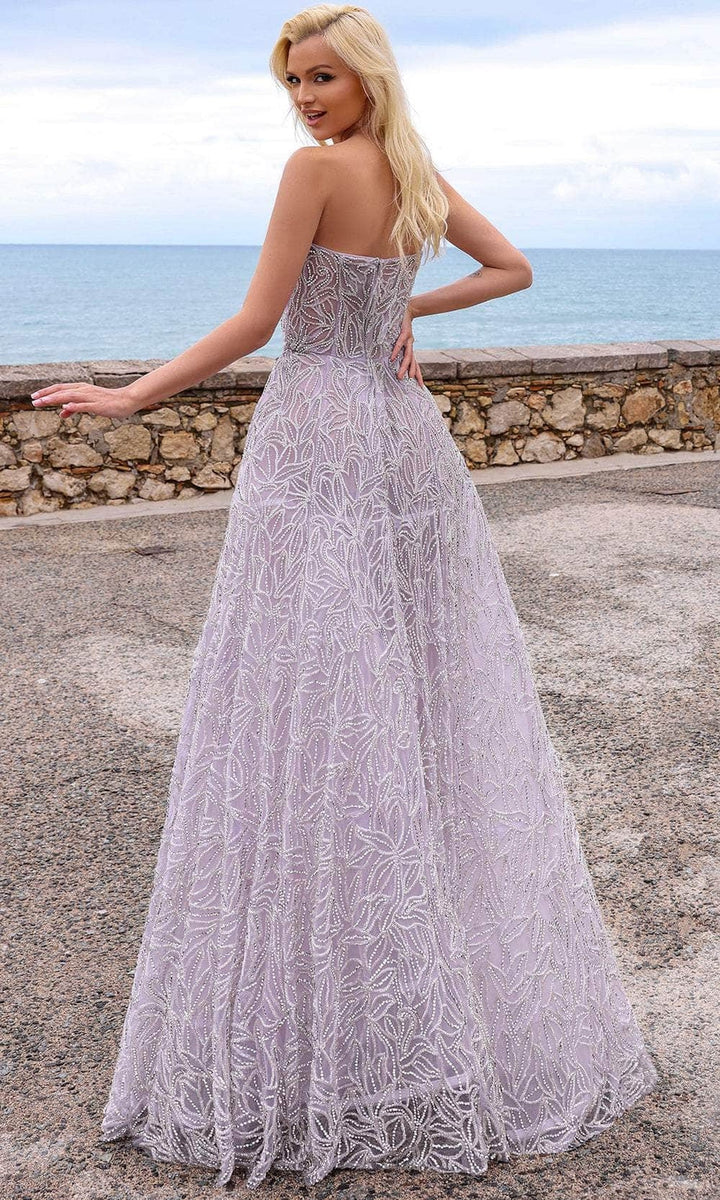 Chic & Holland HF110423 - Strapless Straight-Across Neck Prom Gown