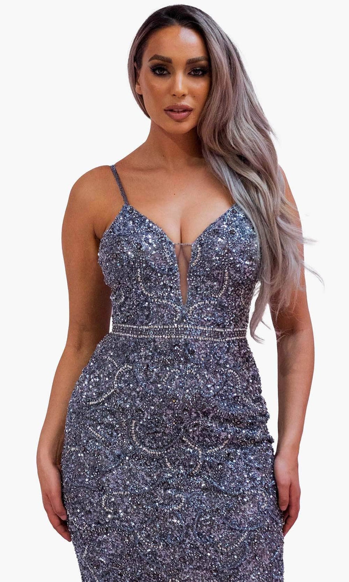 Chic & Holland SD1865 - Sleeveless Sequin Cocktail Dress