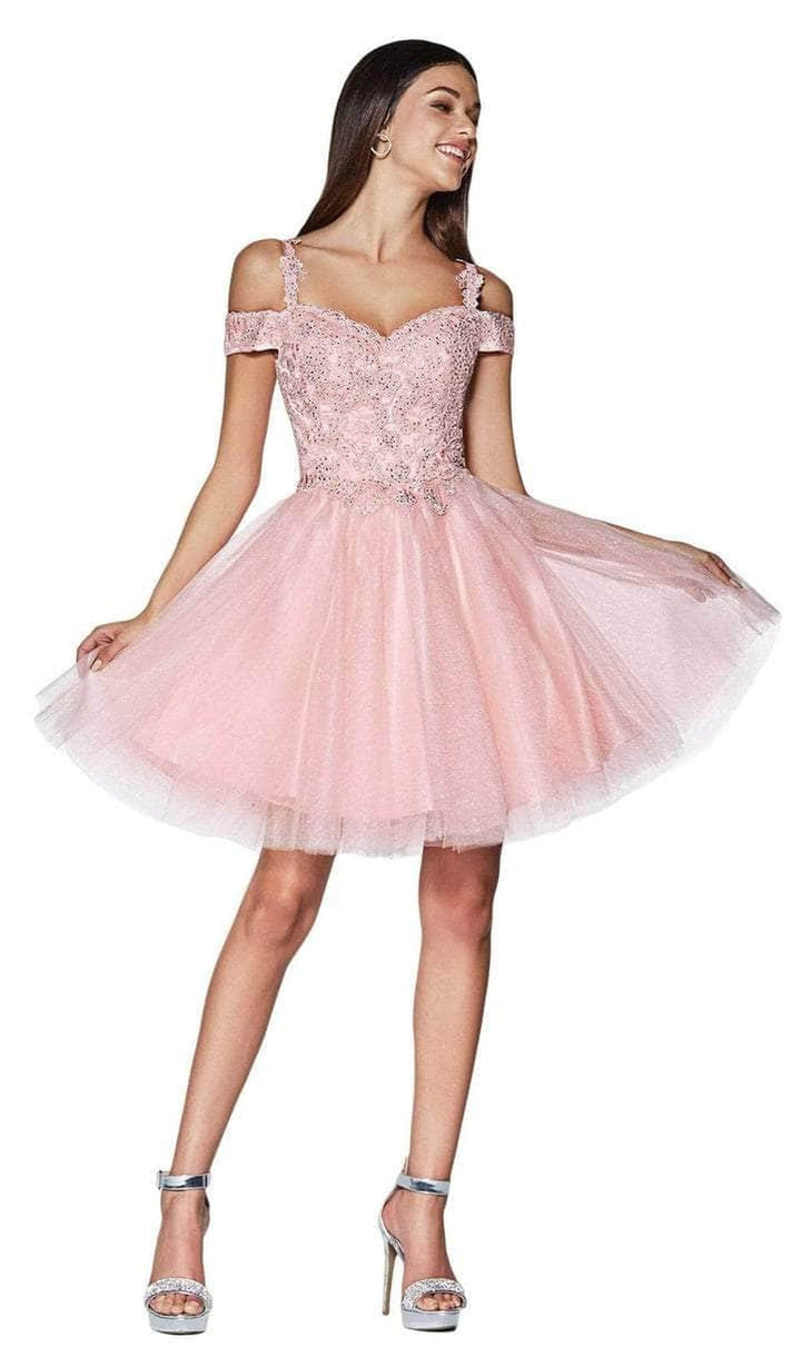 Cold Shoulder A-Line Cocktail Dress