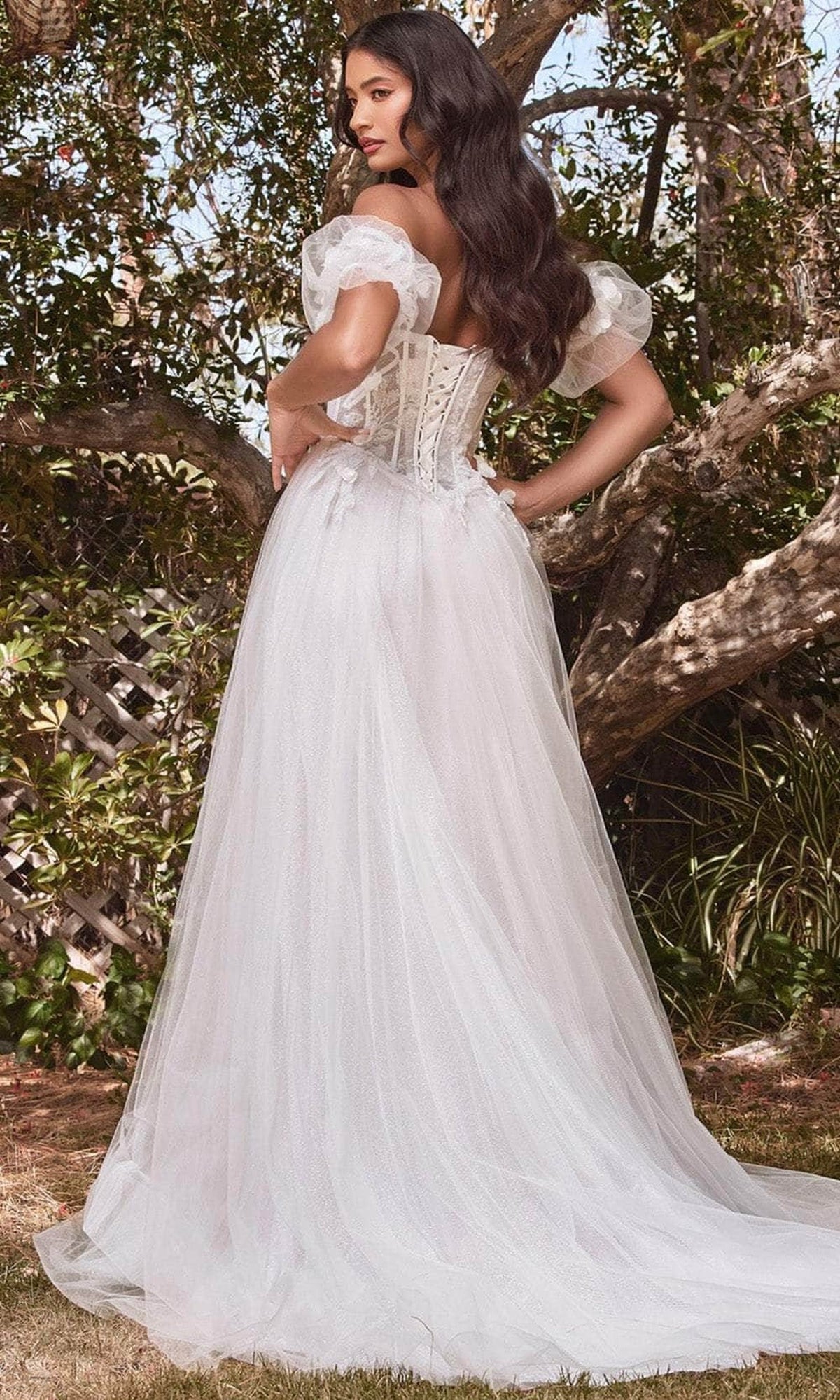Floral Strapless Bridal Gown