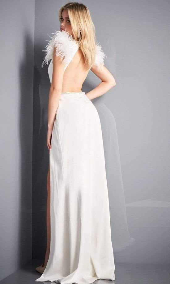 Jovani - 02833 Embellished High Neck Sheath Dress