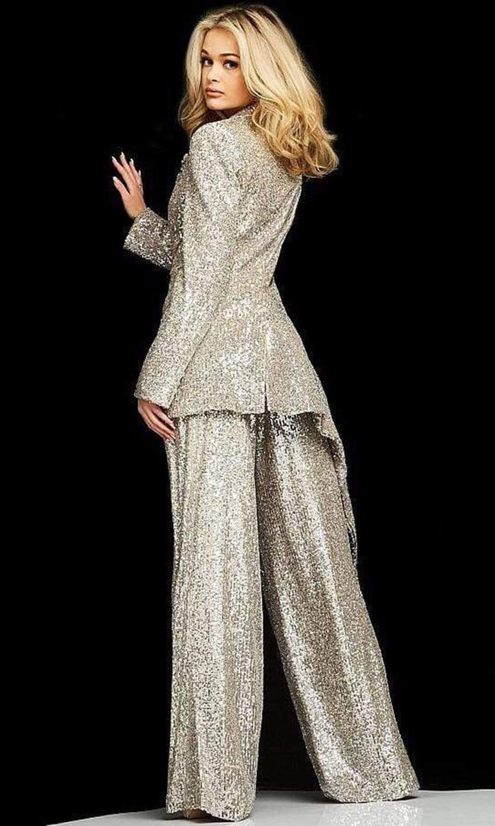Jovani - 04904 Shiny Loose Contemporary Blazer