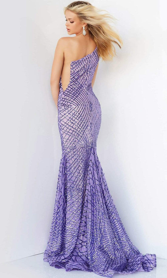 Jovani - 06517 One Shoulder Sequin Embellished Prom Dress