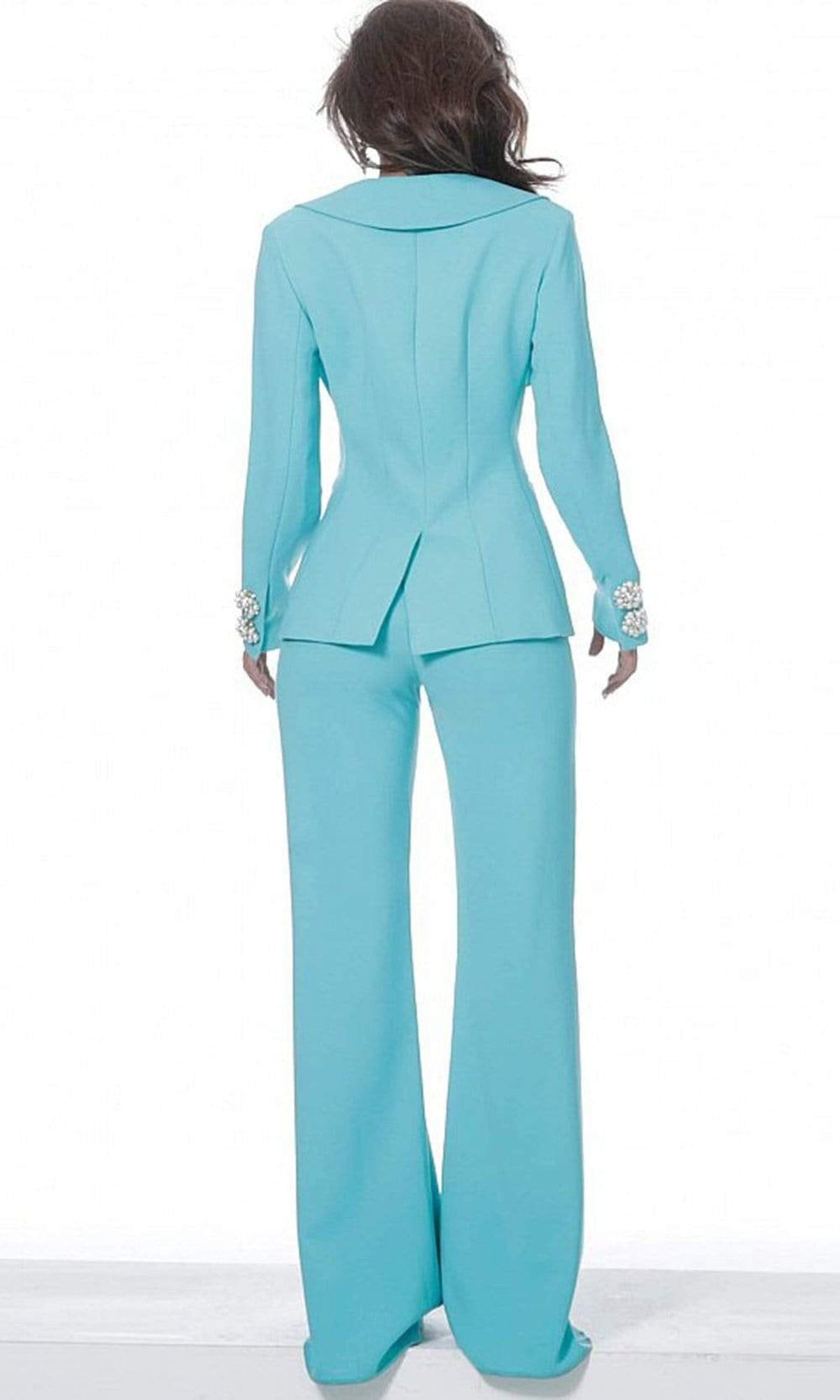 Jovani - 02637 Two Piece Deep V-Neck Pantsuit