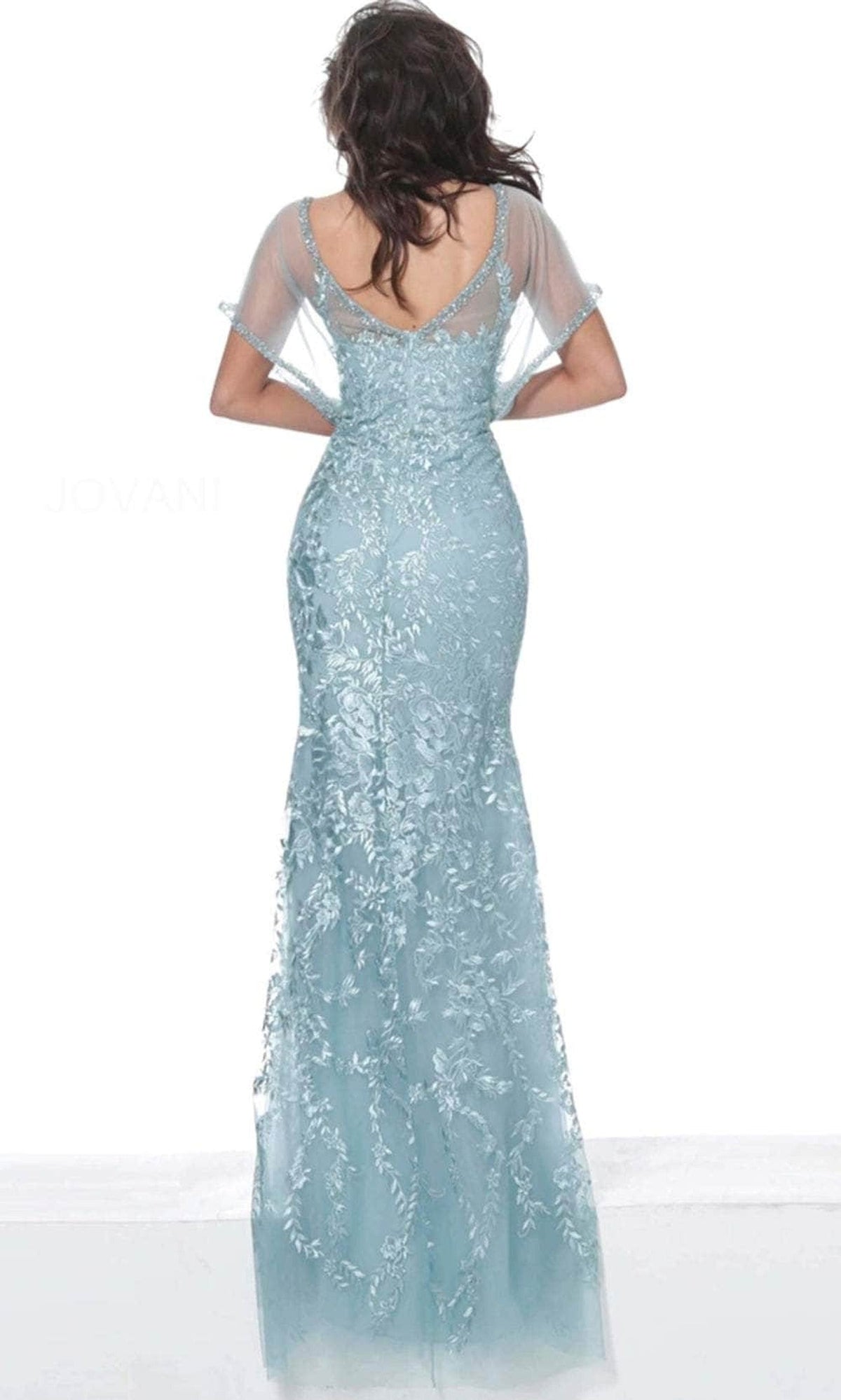 Jovani 04458 - Embroidered Illusion Formal Dress
