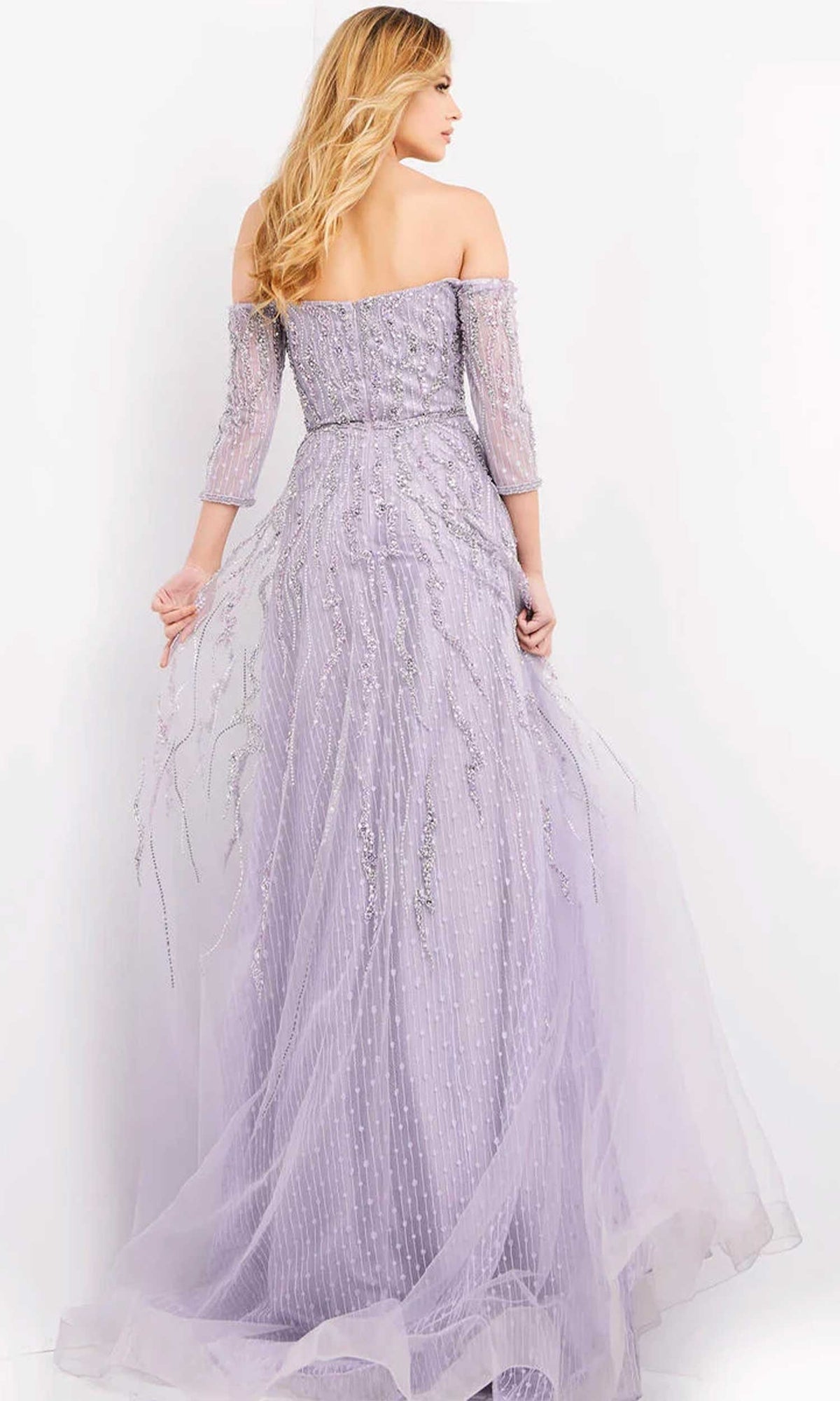 Jovani - 04632 Enchanting Beaded Off Shoulder Gown