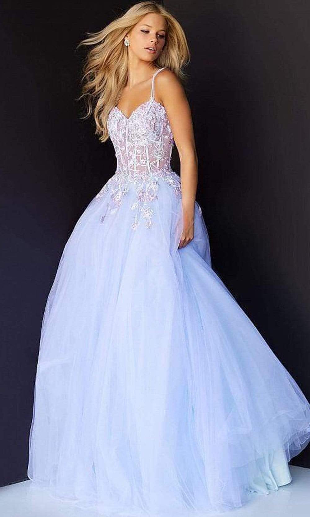 Jovani - 06207 Tulle Voluminous Crisscross Gown