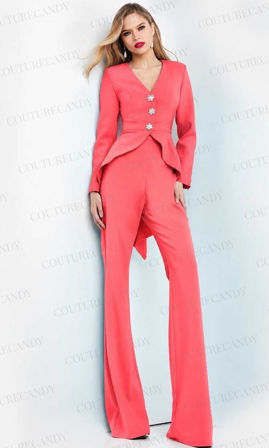 Jovani - 06479 Two Piece Racerback Pantsuit