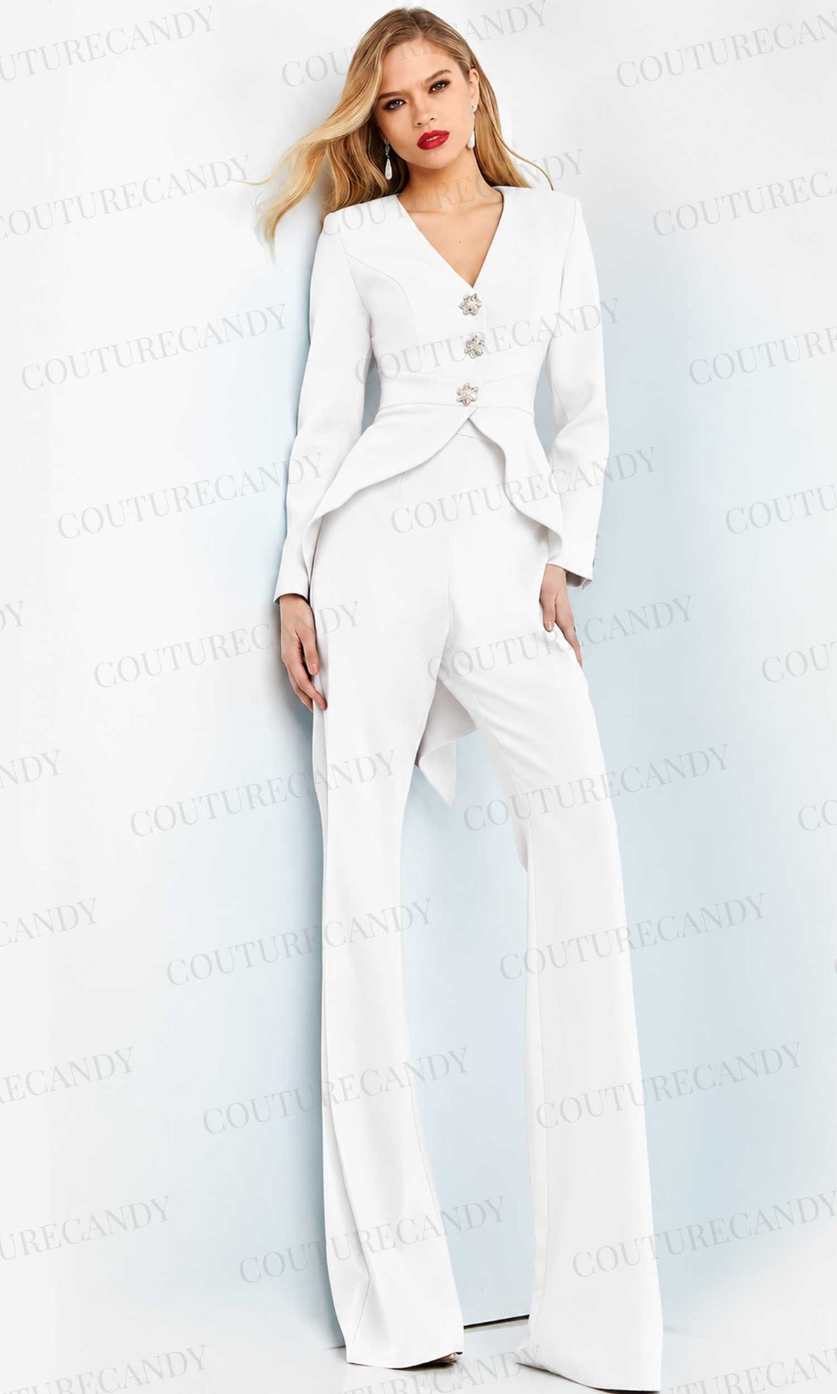Jovani - 06479 Two Piece Racerback Pantsuit