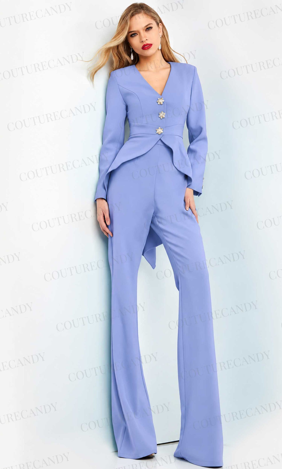 Jovani - 06479 Two Piece Racerback Pantsuit