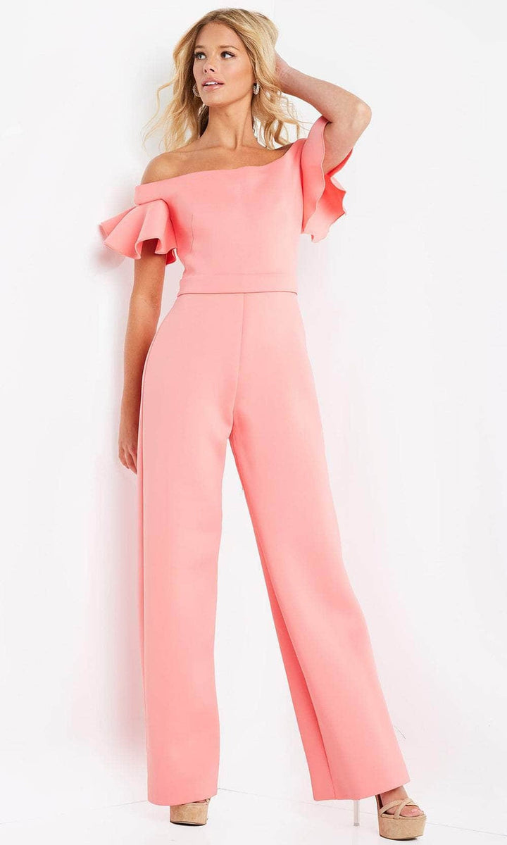 Jovani 06713 - Off Shoulder Evening Jumpsuit