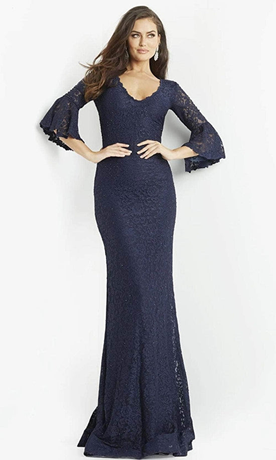 Jovani 06836 - Laced Scoop Evening Dress