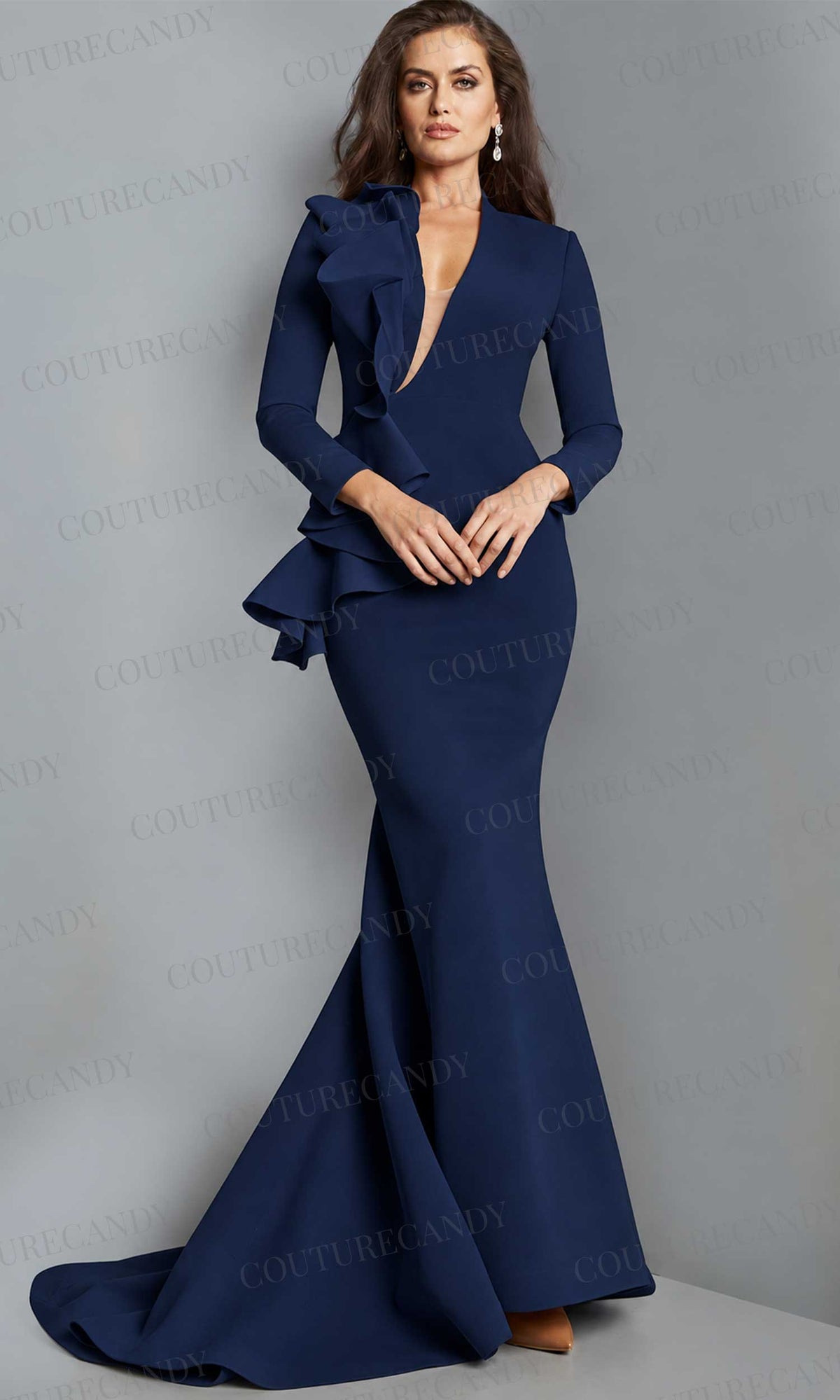 Jovani 07934 - Long Sleeve Evening Mother of the Bride Gown