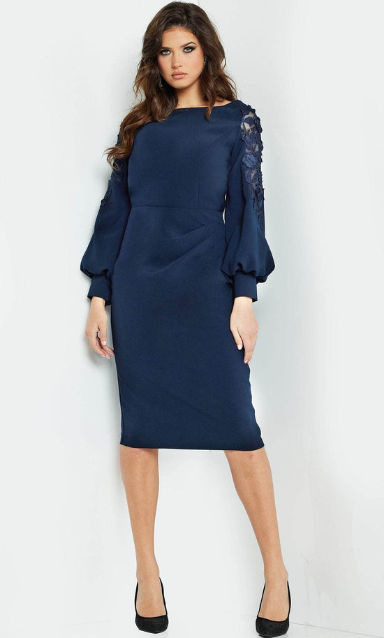 Jovani 09471 - Lace Sleeve Formal Dress