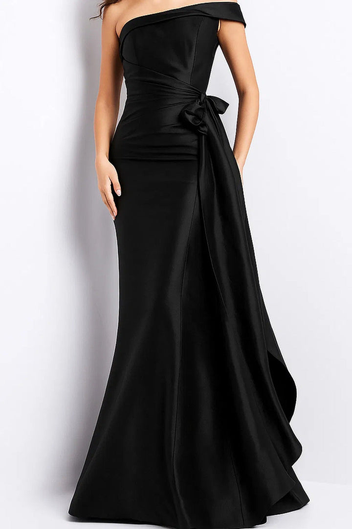 Jovani 25831 - Straight Ruched Waist Evening Gown