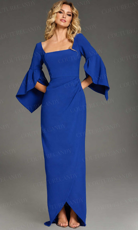 Jovani 39082 - Fitted Bodice Bell Sleeve Prom Gown