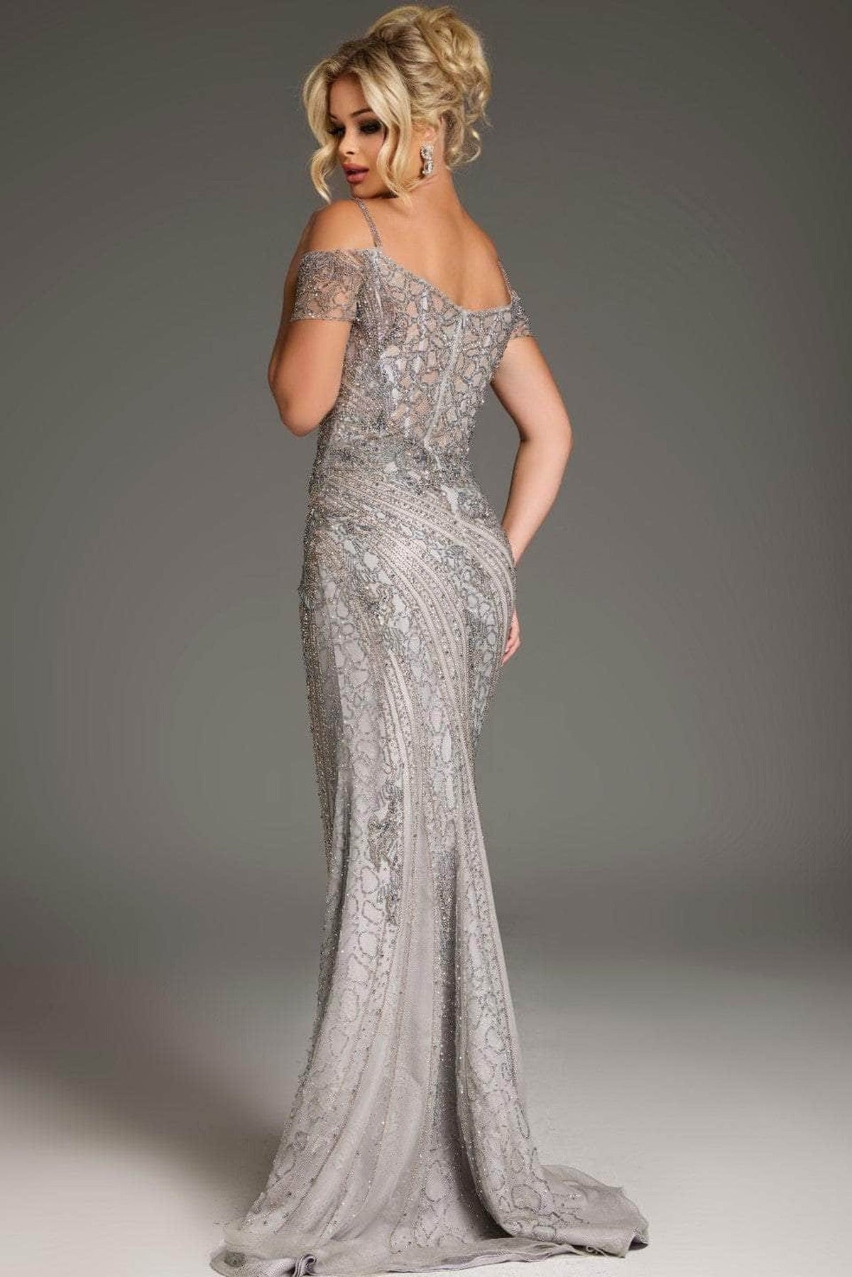 Jovani 39175 - Bead Embellished Sweetheart Neck Evening Gown