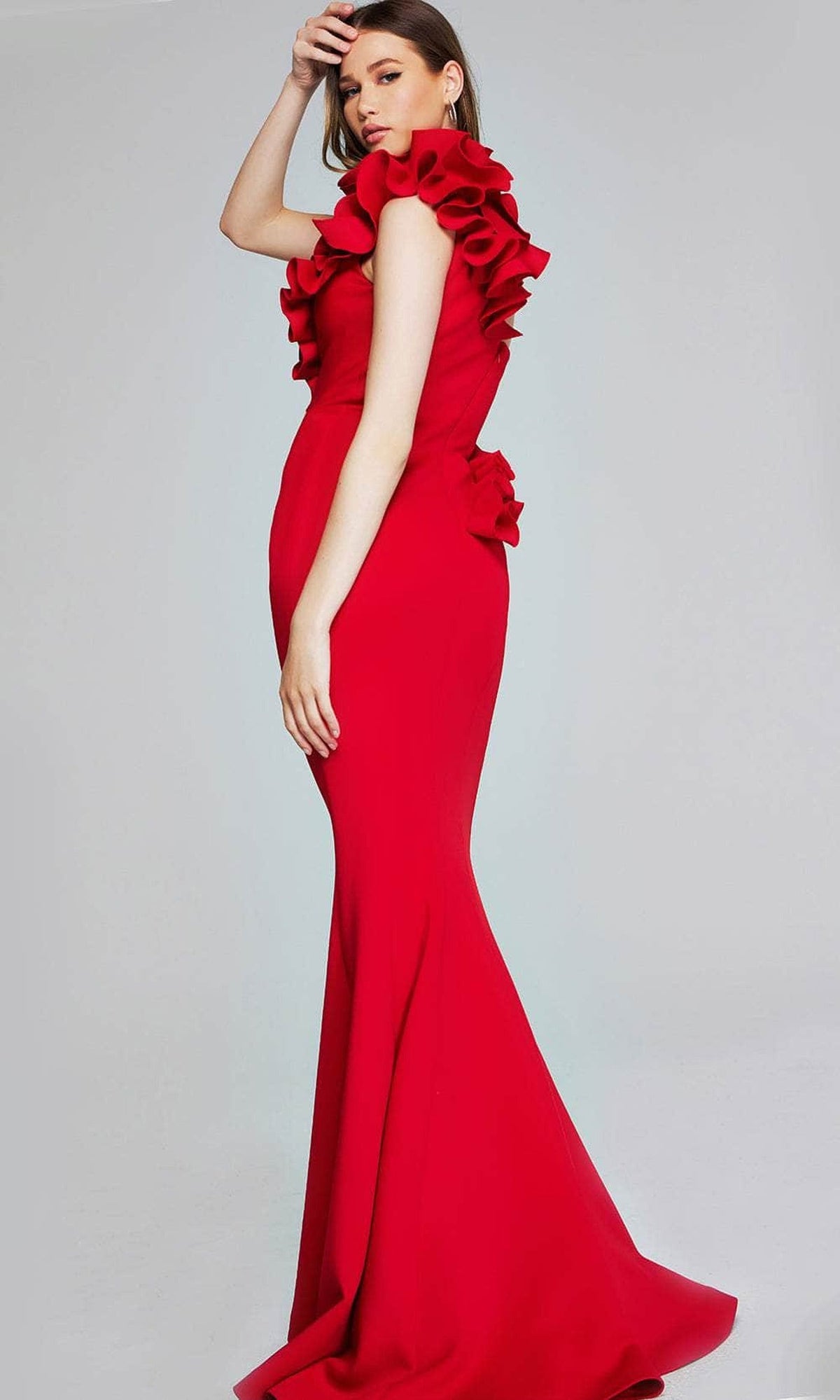 Jovani 39751 - Floral Applique Evening Gown
