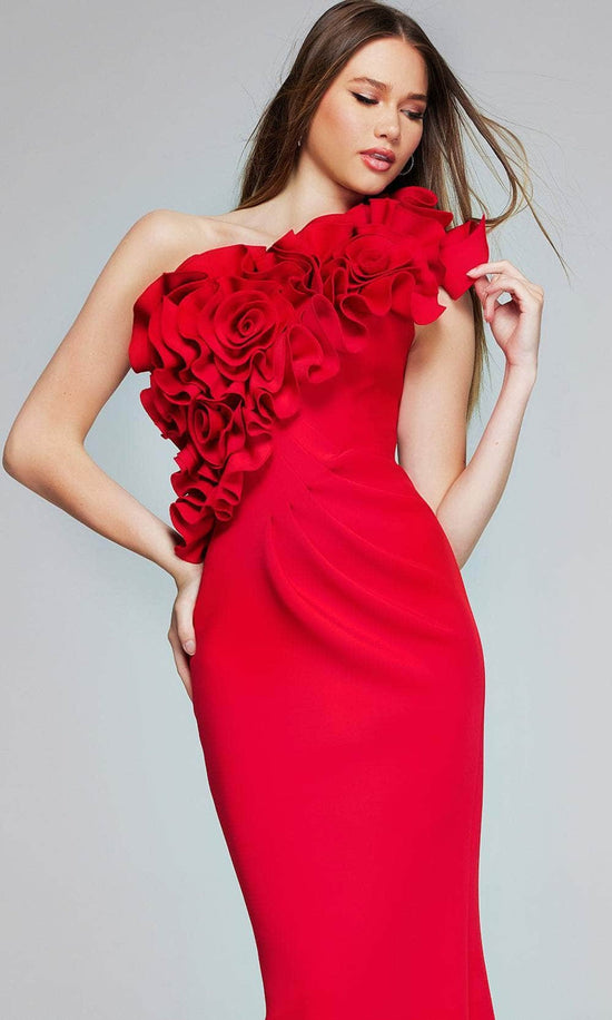 Jovani 39751 - Floral Applique Evening Gown