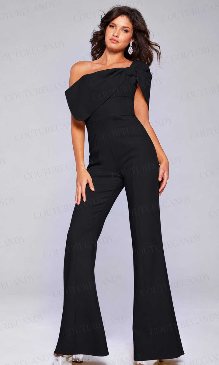 Jovani 39961 - One-Shoulder Fitted Jumpsuit